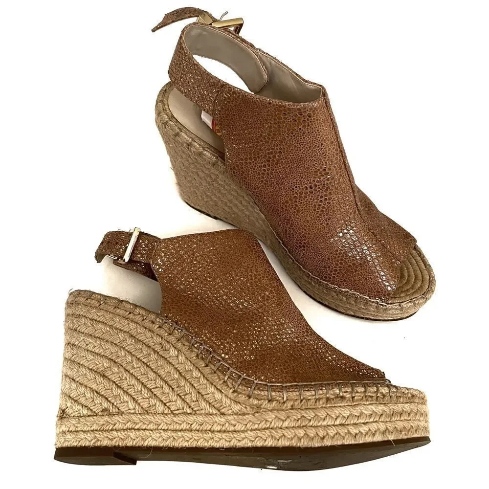 KENNETH COLE New York Wedges Odette Platform Espadrille Size 9.5